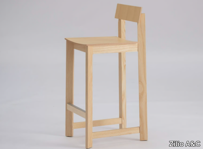 CANDID - High ash stool with footrest _ Zilio A&C