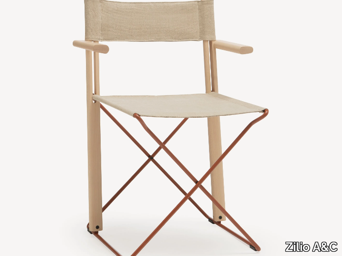 BACCHETTE - Folding fabric chair with armrests _ Zilio A&C