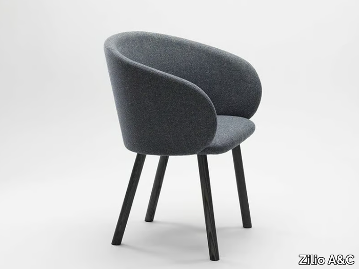 NASU - Upholstered chair with armrests _ Zilio A&C