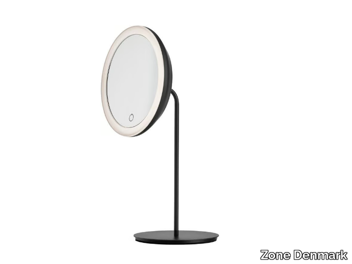 Shaving mirror - Countertop shaving mirror with integrated lighting _ Zone Denmark