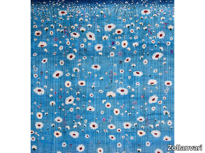 FLOWER MEDOW 2 - Rectangular fabric rug with floral pattern _ Zollanvari