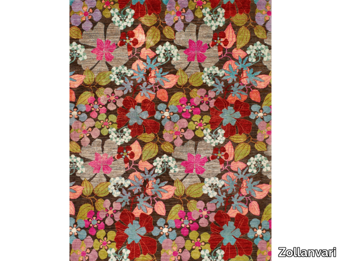 FLOWER POWER 3 - Rectangular fabric rug with floral pattern _ Zollanvari