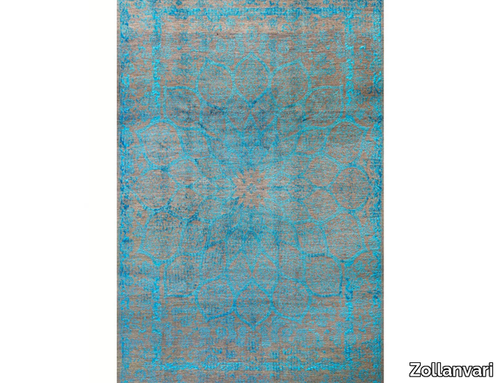 GLOSS TURQUOISE BLUE - Rectangular wool rug _ Zollanvari