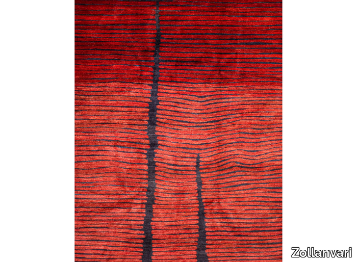 STALAGMITE IN RED 1 - Rectangular wool rug _ Zollanvari