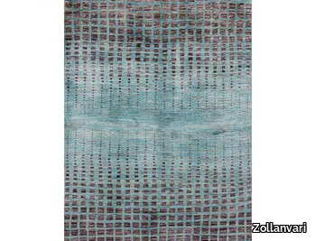 PERSPECTIVE IN BLUE - Rectangular wool rug _ Zollanvari