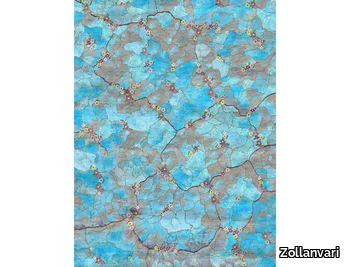 FLOWERS IN A LAVA FIELD 4 - Rectangular wool rug _ Zollanvari