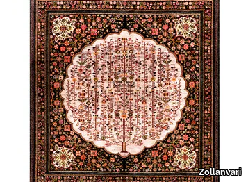 TREE OF LIFE IN A MEDALLION - Rectangular wool rug _ Zollanvari