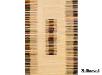 VIBRANT MEDALLION 2 - Rectangular striped wool rug _ Zollanvari