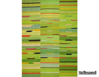 VIBRANT BANEH KELIM 1 - Rectangular striped wool rug _ Zollanvari