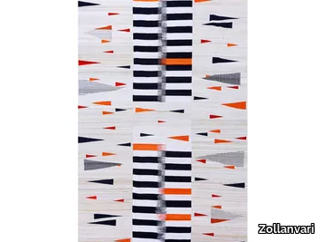 BAUHAUS MEETS GHASHGHA'I 3 - Rectangular wool rug with geometric shapes _ Zollanvari