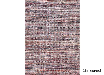 FLORAL & DIAMOND ZILLU IN REDS & BLACK - Rectangular wool rug _ Zollanvari