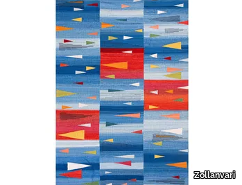 BAUHAUS MEETS GHASHGHA'I 2 - Rectangular wool rug with geometric shapes _ Zollanvari