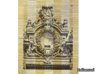 FRAMED SICILIAN BAROQUE 1 ON STRIPES - Rectangular fabric rug _ Zollanvari