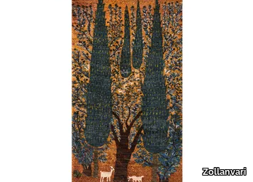 CYPRESS TREES OF LIFE IN A GROVE - Rectangular wool rug _ Zollanvari