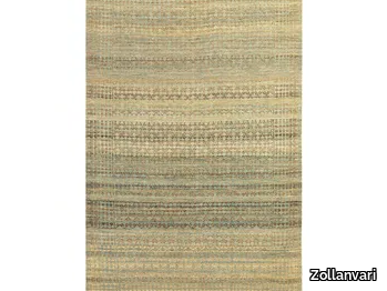 FLORAL ZILLU IN GOLD & BLUE - Rectangular wool rug _ Zollanvari