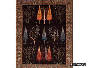 FRAMED WOODLAND BY NIGHT - Rectangular wool rug _ Zollanvari