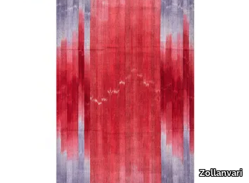 IKAT KELIM REDS BLUE GREYS - Rectangular wool rug _ Zollanvari