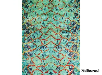 IRIDESCENCE FISH SCALES 1 - Rectangular wool and silk rug _ Zollanvari