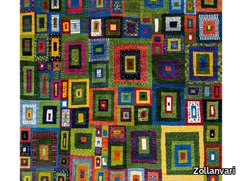 'LICORICE ALL SORTS' GABBEH 4 - Check rectangular wool rug _ Zollanvari