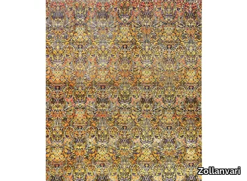 SCROLLING STEMS & LEAVES - Rectangular wool and silk rug _ Zollanvari