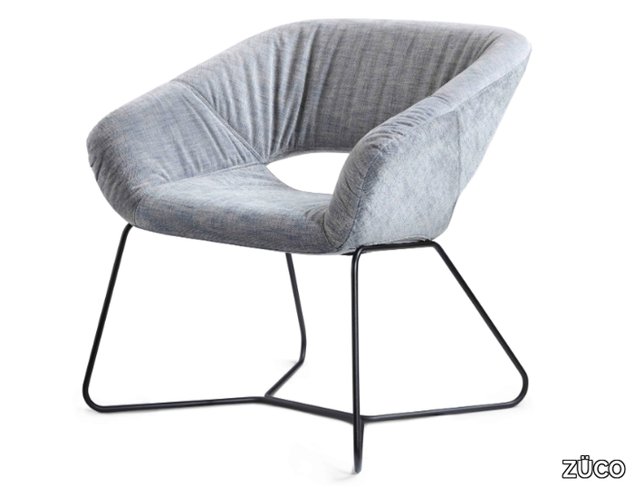 AVERIO - Fabric easy chair with armrests _ ZÜCO