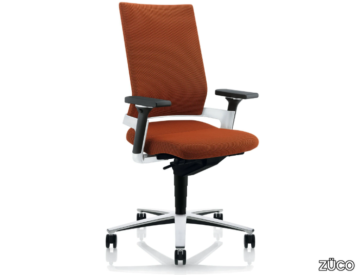 LACINTA - Swivel upholstered fabric office chair with armrests _ ZÜCO