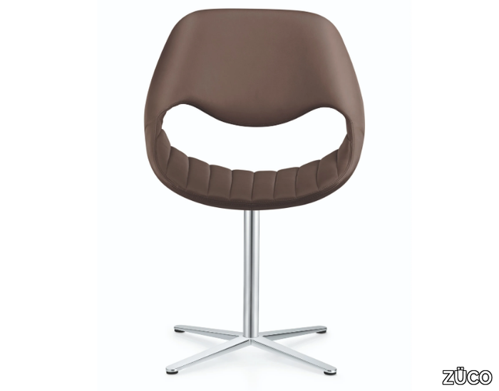 LITTLE PERILLO XS - Leather chair and 4-star aluminum base _ ZÜCO