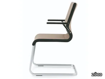 LACINTA COMFORT LINE - Cantilever fabric training chair with armrests _ ZÜCO