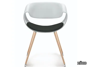 LITTLE PERILLO - Plastic chair and beech legs with integrated cushion _ ZÜCO