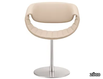 LITTLE PERILLO - Upholstered leather chair and swivel aluminum base _ ZÜCO