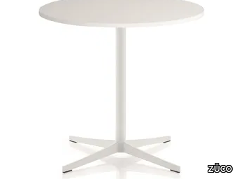 PERILLO TAVOLA - Round table in MDF and base in powder coated steel _ ZÜCO