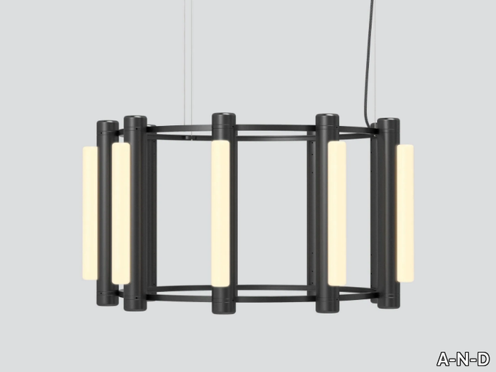 PIPELINE CHANDELIER 2 - LED aluminium and acrylic pendant lamp _ A-N-D