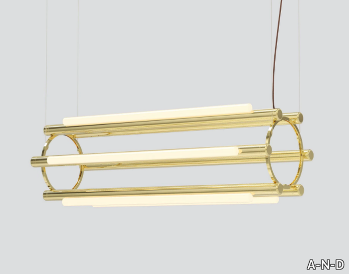 PIPELINE CHANDELIER 4 - LED aluminium and acrylic pendant lamp _ A-N-D