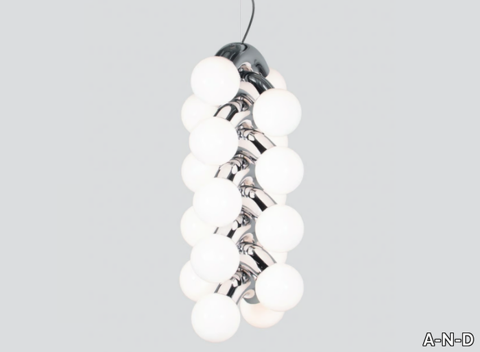 VINE 9 - Glass and steel pendant lamp _ A-N-D