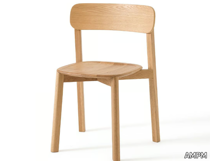 BATIGNOLLES - Stackable oak chair _ AMPM