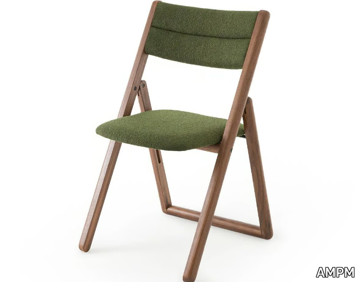 CAMMINATA - Folding walnut and fabric chair _ AMPM