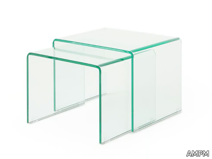 CRISTALLINE - Stackable tempered glass coffee table _ AMPM