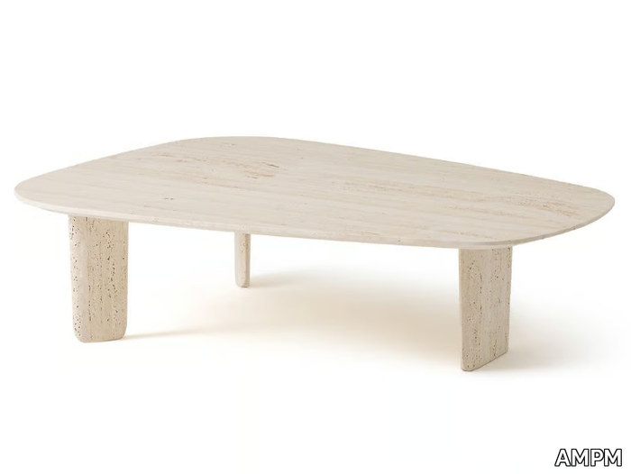 DOLMENA - Low travertine coffee table _ AMPM