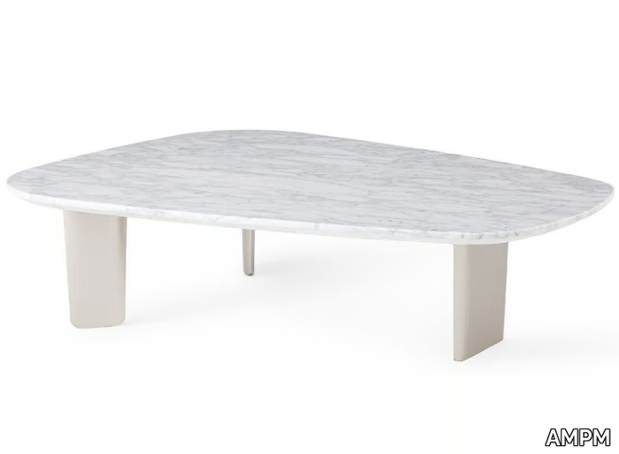 DOLMENA - Low Carrara marble coffee table _ AMPM