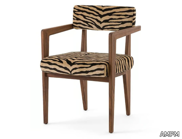 IZAG - Upholstered fabric chair with armrests _ AMPM