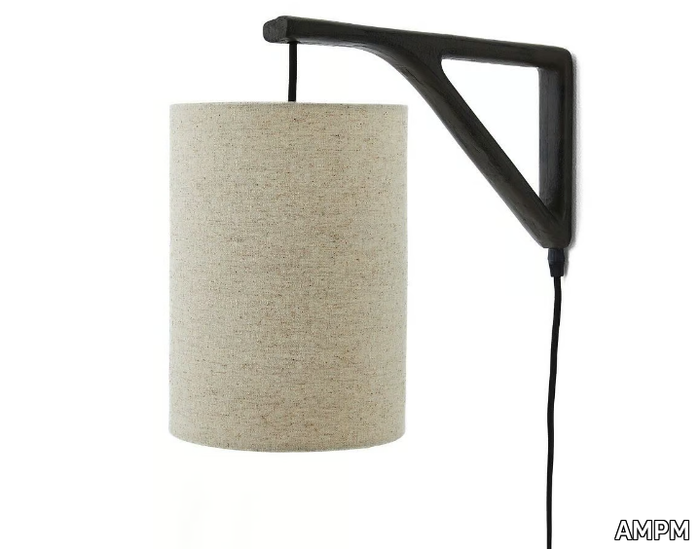 JAKOMA - Bronze wall lamp with linen shade _ AMPM