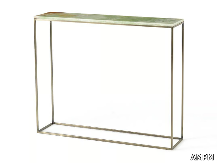 MAHAUT - Rectangular natural stone console table _ AMPM