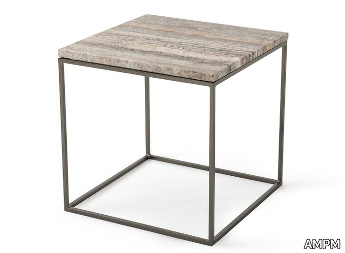 MAHAUT - Square travertine coffee table _ AMPM