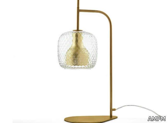 MISTINGUETT - Glass table lamp with fixed arm _ AMPM