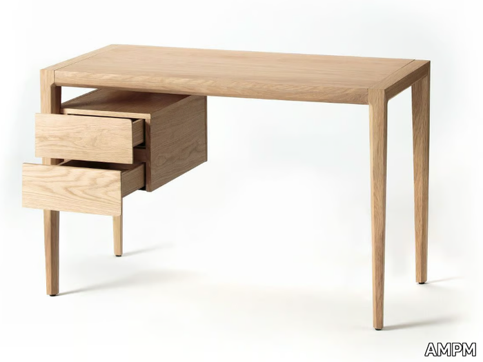 NIZOU - Rectangular MDF writing desk with drawers _ AMPM