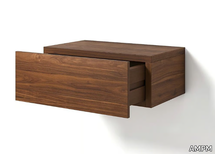 VESPER - Wall-mounted walnut bedside table _ AMPM