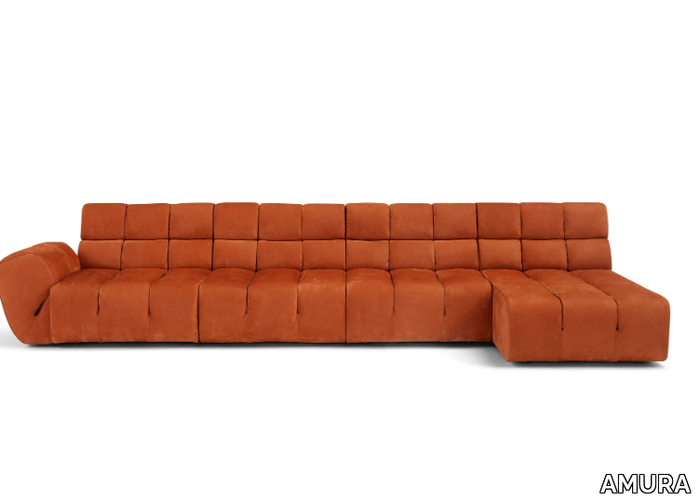 PALMO - Nabuk sofa with chaise longue _ AMURA