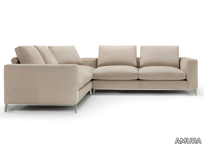 DORSEY - Corner 5 seater leather sofa _ AMURA