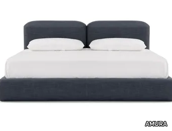 LAPIS LINEAR - Fabric double bed with upholstered headboard _ AMURA