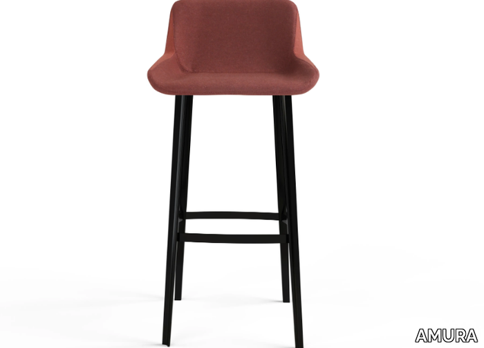 PANIS - High fabric stool with back _ AMURA